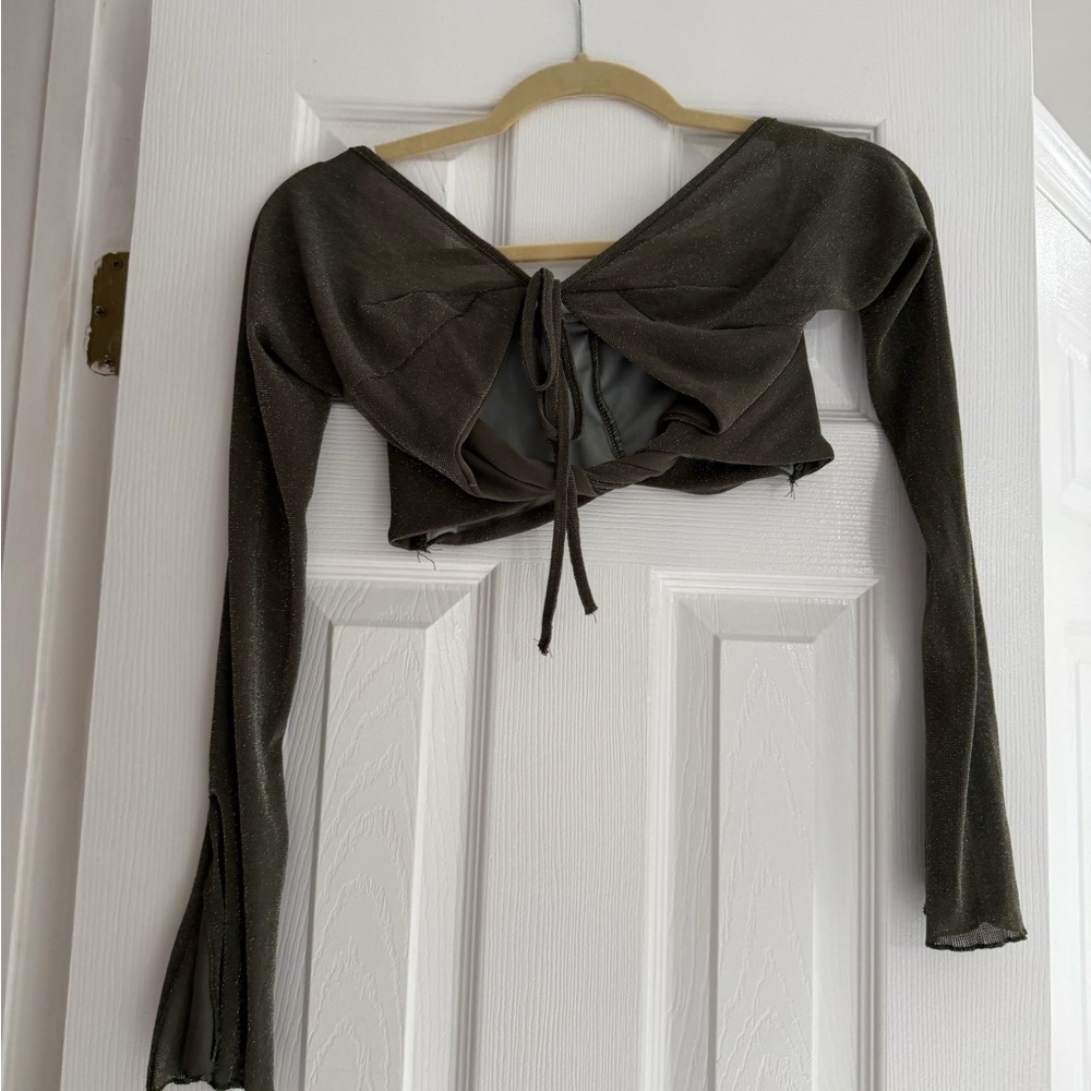 Olive Green Sparkle 2 piece going out set